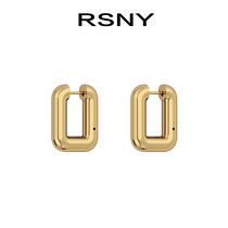 RSNY geometric square earrings light luxury and cold European and American niche design wear it