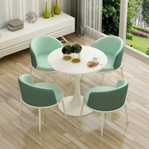 Brief Hyundai in talks with table and chairs combined personality creative casual table milk tea shop cafeterias reception round table