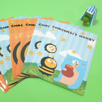 Chacha Bee buzzing L type folder A4 information clip cashier bag student office cartoon cute original