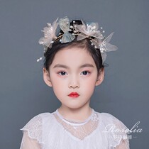 Super Perfu Champagne Flowers Childrens Balcony Head Hair Hair Clothes Little Qingsen Female Princess Flowers Photography Holiday