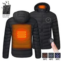Cross-Border explosion middle-aged winter smart hot cotton suit USB charging heating cotton coat mens coat