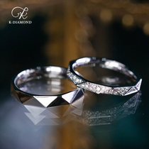 kkidamond wedding to the ring couple against the ring 18k platinum diamond ring male ring lettering