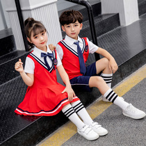 Kindergarten garden uniforms summer school uniforms set British style teachers uniforms uniforms performance uniforms childrens sports tide