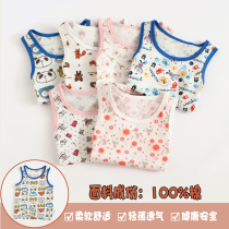 (clear bin price) 100% pure cotton childrens vest outside wearing baby closets underlingerie boy Summer blouse women