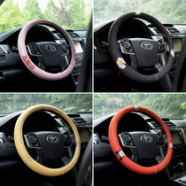 Flax steering wheel cover car handle protective cover Four Seasons General female Korean cute Net red summer non-slip sweat absorption