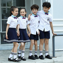 Clearance model) kindergarten Garden suit suit British style teacher costume primary school uniform summer dress childrens class suit summer