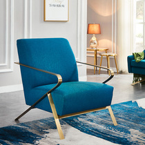 Light luxury post-modern minimalist living room single sofa chair study leisure tiger chair small apartment fabric sofa chair
