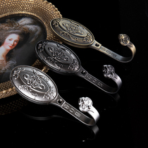 Curtain adhesive hook wall hook fixed European light luxury accessories curtain accessories hook villa high-grade alloy buckle G151