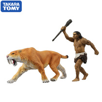 Genuine TOMY Domeca Amelia simulation wildlife cognitive model boy toy saber-toothed tiger 836582
