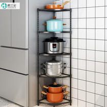 Kitchen triangle shelf floor-standing multi-layer household storage rack household space-saving multifunctional corner rack storage rack