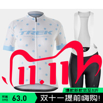2021TREK new small fresh series mens and womens summer riding clothes short-sleeved bicycle tops bib shorts