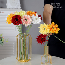 Single gerbera fake flower simulation bouquet dining table flower living room home furnishings Nordic hipster decorative floral art