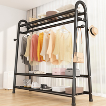 Drying rack floor to ceiling bedroom home hanging hanger balcony folding single pole coat rack indoor simple coarse drying hanger
