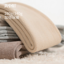 Miss Huang imitation sheep tire vertical pattern thin base socks Autumn and winter velvet thickened oatmeal pantyhose