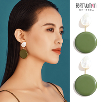 No ear clip female temperament simple 925 silver needle earrings cold style simple fashion will move Net red ear ornaments