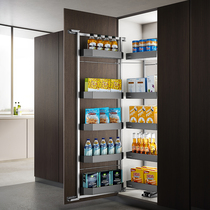 High kitchen high cabinet linked multi-layer drawer bowl rack aluminum alloy kitchen snack storage basket condiment basket