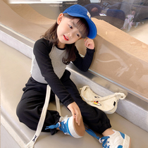 Girl Suit Spring Summer Season New Children Dress Fashion Age Baby Pure Cotton T-shirt Sports Pants Spring Fit Two Sets