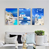 Mediterranean style decorative painting Greek Aegean sea scenery restaurant hanging painting bedroom bedside hotel corridor wall painting
