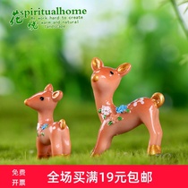 Plum deer Moss micro landscape ornaments DIY snow landscape landscaping Christmas gift material decoration crafts