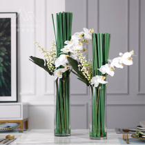 Modern Emulation Butterfly Eland Floral Art Glass Vase Composition Swing Piece Creative Restaurant Wedding Celebration Decorative Fake Flower Plastic Flowers