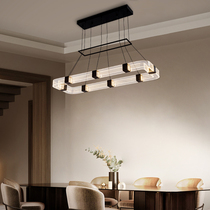 Minimalist restaurant chandelier modern minimalist creative three-head Nordic lamps study office long strip table bar lamp