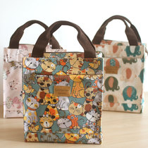 Cute duckling BAO WEN BEAR waterproof oxford cloth zipper small bag lunch box bag bento bag