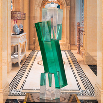 Abstract Splicing Vertical Pendulum Pieces Transparent Sculpture Hotel Hall Boilerplate Room Living Room Blessings Resin Tabletop Soft