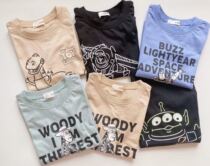 Original with a single cooperation style Buzz Lightyear Woody three-eyed boy men and women pure cotton short-sleeved T-shirt