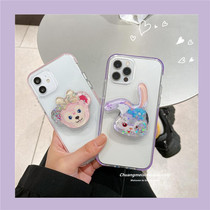 Cartoon cute quicksand bracket Apple iphonex mobile phone case 8plus transparent soft shell 7plus net red xr cartoon xsmax cute i7 color border i8 trend se2