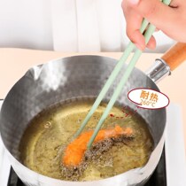 2022 new family chopsticks Silicone Chopsticks Colored stainless steel core mildew-proof high-end hot pot chopstick long public chopsticks