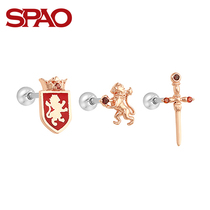 SPAO Harry Potter joint thick needle stud earrings personality jewelry trend fashion SPERA11X01