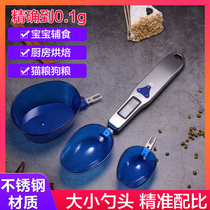 Electronic scale measuring spoon precision household kitchen spoon weighing baking milk powder measuring spoon gram counting spoon weighing spoon