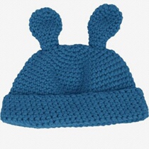 Net red day autumn and winter women sweet and cute rabbit ears thick stick knitted wool hat handmade hat warm cap cap