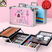 Girl painting tool painting set children painting suit watercolor pen painting tool pen crayon oil painting stick small