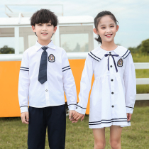 Kindergarten garden clothes summer clothes British college style children graduation photos class clothes set Spring and Autumn Korean version of primary school uniforms
