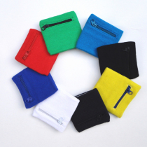 Cotton wrist zipper Wrist gloves Sports fashion can put change keys can be customized embroidery pattern