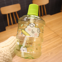 Cute bucket cup large capacity 1000ml creative trend net red water cup female student portable high temperature resistant straw cup