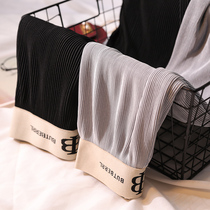 South Korea Girl Straight Drum Pants Summer Thin Style Large Children Foreign Air Relax Ice Silk Casual Pants Spring Autumn Long Pants