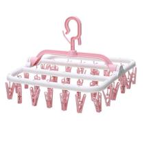 36 clip balcony folding windproof drying rack socks underwear inner pants rack round square plastic clip drying rack