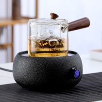 Electric ceramic stove Tea maker Silent small glass teapot Automatic tea making stove Household set black tea burning tea stove