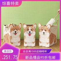 (Spot)Japan Fenrixi Dream YOU MORE Japanese short-legged Corgi Shiba Inu storage box Sundries STORAGE box