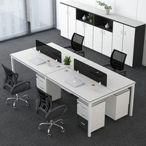 Staff new style Other modern simple double staff 4 four-person table and chair combination work station 6 card office desk