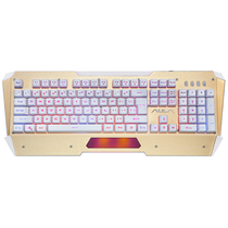 Tarantula (AULA)Spirit blade seven-color luminous gaming keyboard Wired metal backlit keyboard Nouveau Riche Gold edition