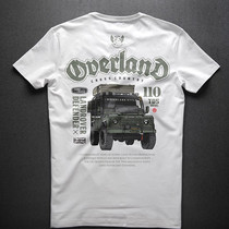 Cross-country Lakes Four Seasons Green Year Pure Cotton Printed Short Sleeve T-Shirt Male Road Tiger Guard Big Code Swarm White Pop