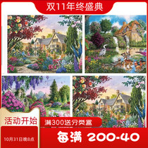 Spot GIBSONS UK imported puzzle 4X500 pieces of the Four Seasons Garden of the town