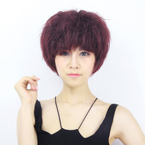 Wig female short curly hair air bangs bobo bobo head natural lifelike fluffy corn hot straight hair set