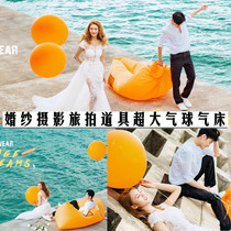 Wedding Dress Photography Props 36 inch extra-large orange Balloon Brigades Flavored Card Personality Fashion Photo Orange Air Bed New