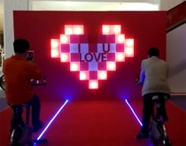 Power generation bicycle lighting love power generation childrens game props technology interactive experience props trembling sound Net red toys