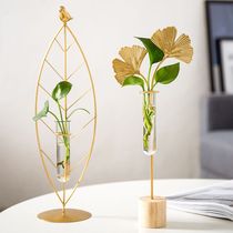 Nordic creative gold wrought iron test tube mini light luxury vase modern minimalist table desktop decoration small ornaments