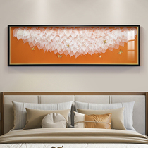 Bedroom headboard decoration painting modern light extravagant headboard background wall hanging painting main sleeper solid physical painting bedroom mural